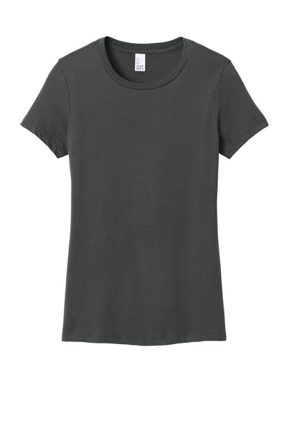 Custom Embroidered District T-Shirts  in Charcoal