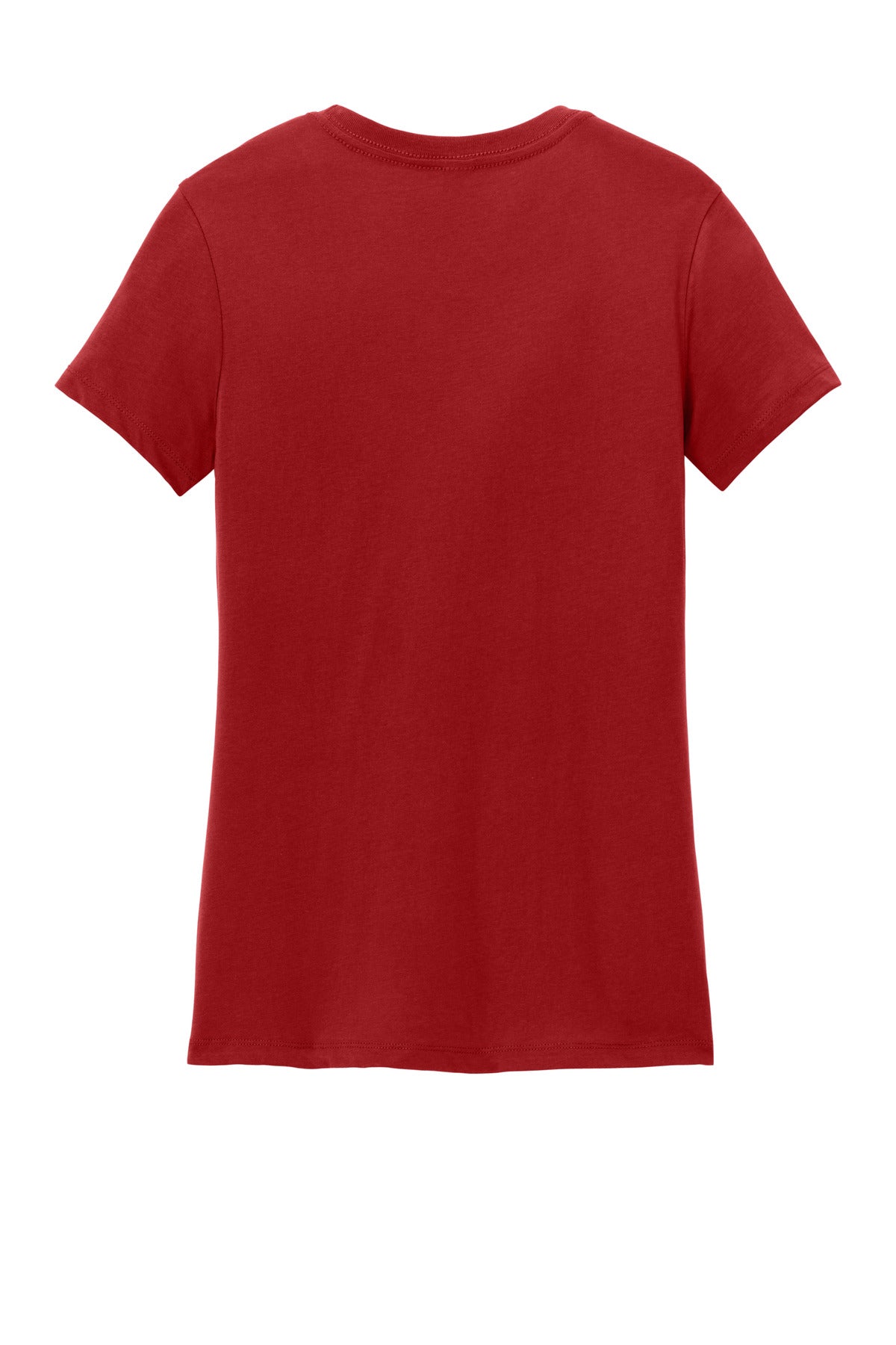 Custom Embroidered District T-Shirts  in Classic Red