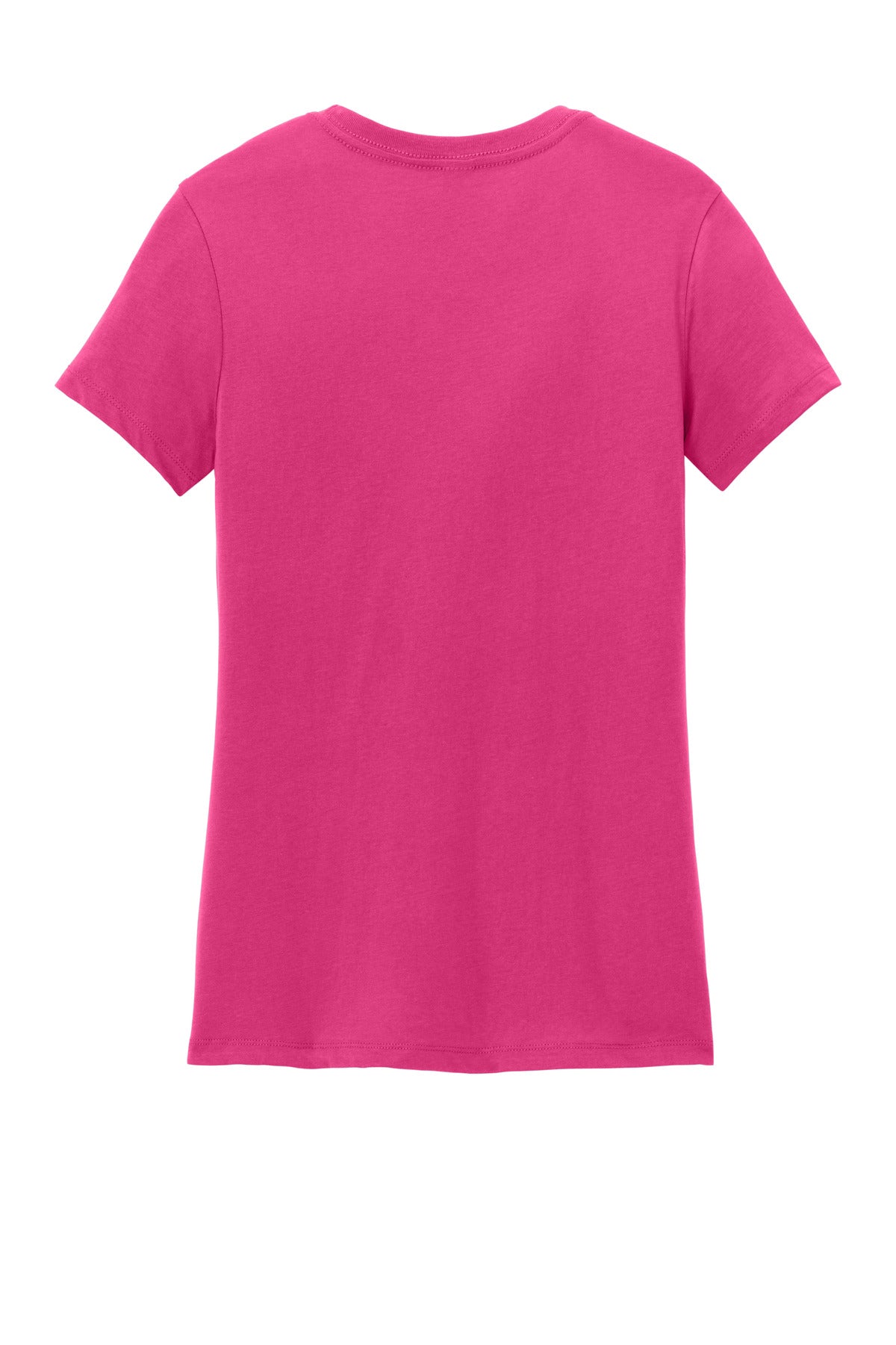 Custom Embroidered District T-Shirts  in Dark Fuchsia