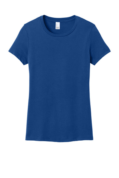 Custom Embroidered District T-Shirts  in Deep Royal