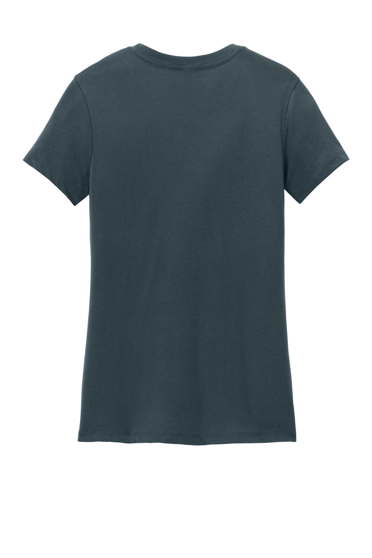 Custom Embroidered District T-Shirts  in Deep Steel Blue