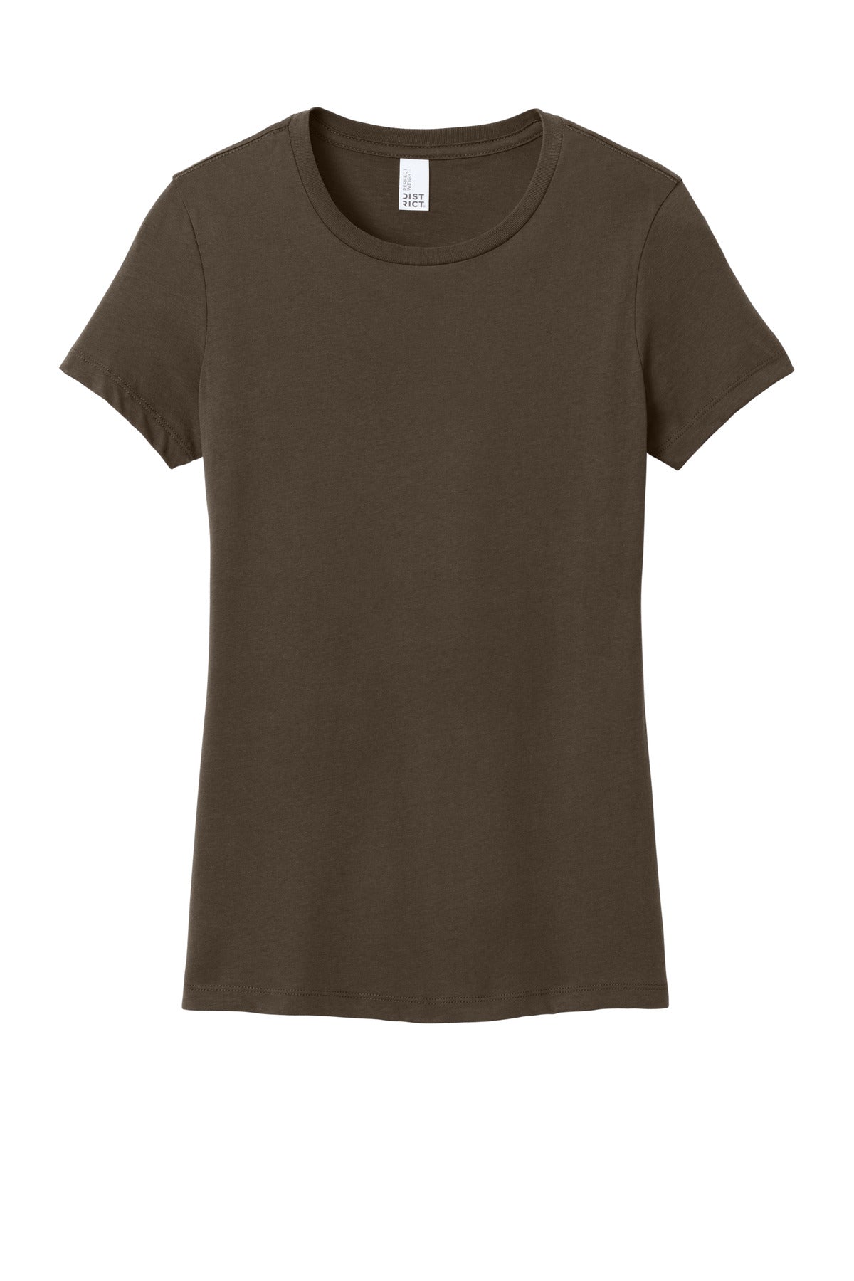 Custom Embroidered District T-Shirts  in Espresso