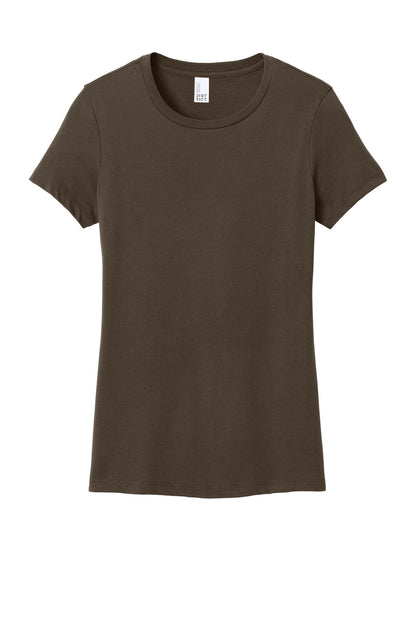 Custom Embroidered District T-Shirts  in Espresso