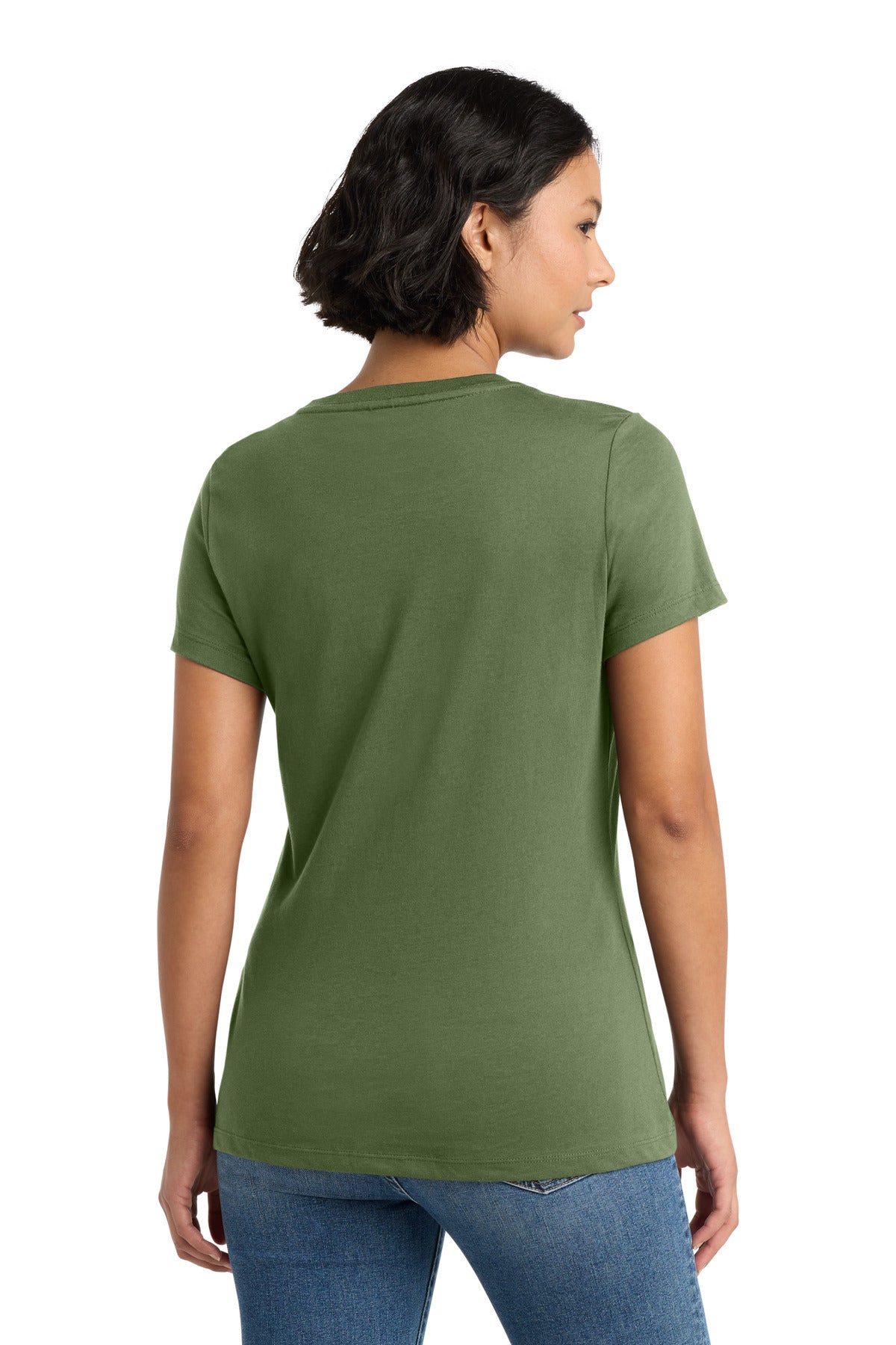 Custom Embroidered District T-Shirts  in Fresh Fatigue