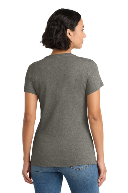 Custom Embroidered District T-Shirts  in Heathered Charcoal