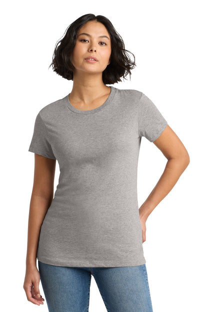 Custom Embroidered District T-Shirts  in Heathered Steel