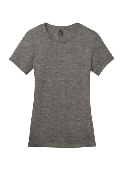 Custom Embroidered District T-Shirts  in Heathered Charcoal