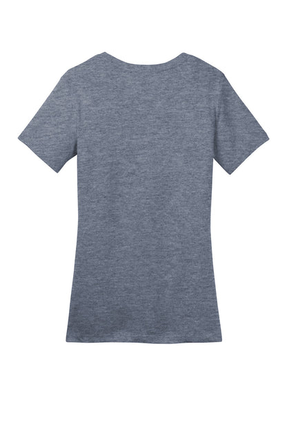 Custom Embroidered District T-Shirts  in Heathered Navy