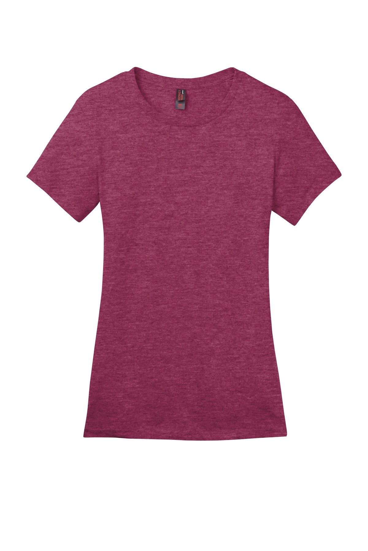 Custom Embroidered District T-Shirts  in Heathered Loganberry