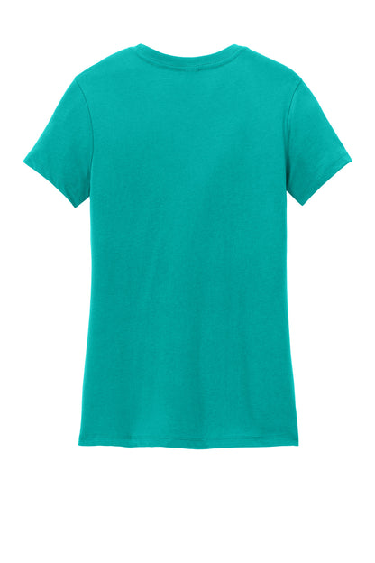 Custom Embroidered District T-Shirts  in Jade