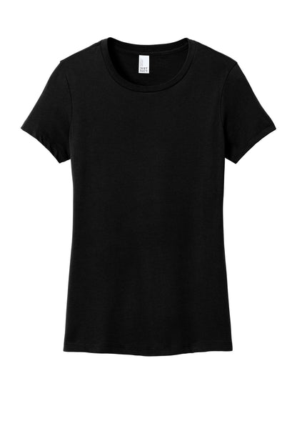 Custom Embroidered District T-Shirts  in Jet Black
