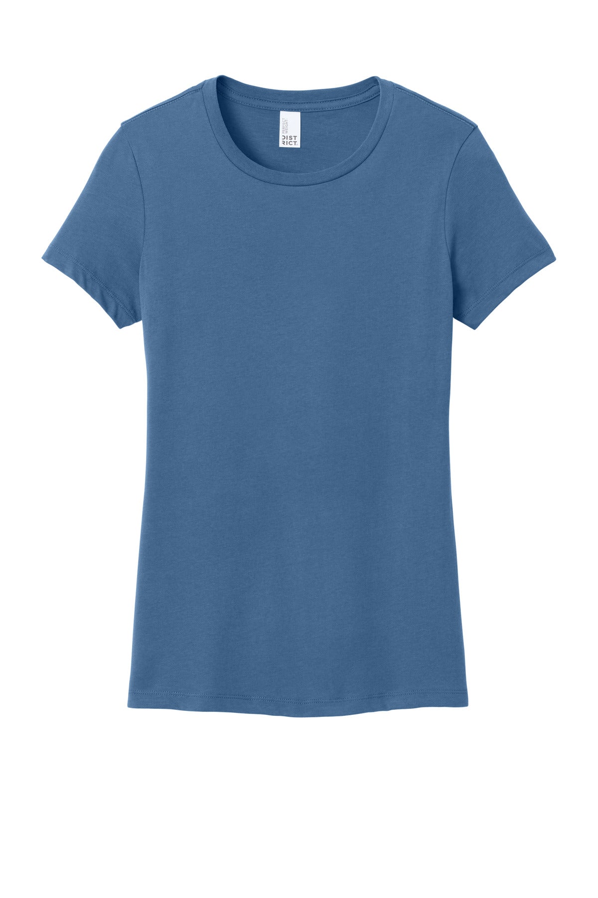 Custom Embroidered District T-Shirts  in Maritime Blue