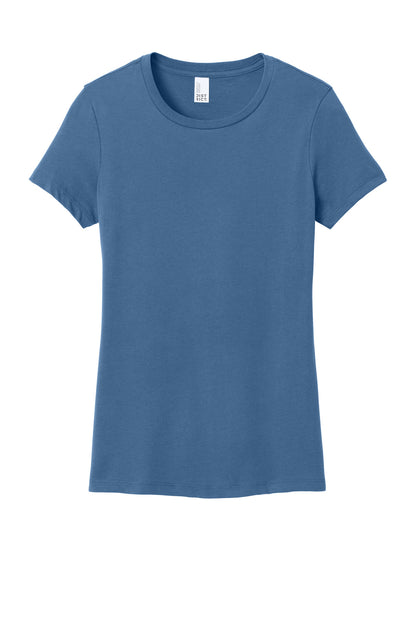 Custom Embroidered District T-Shirts  in Maritime Blue
