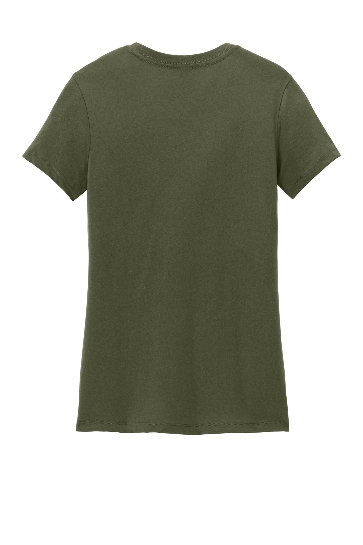 Custom Embroidered District T-Shirts  in Military Green