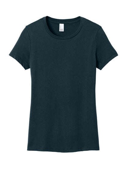 Custom Embroidered District T-Shirts  in New Navy