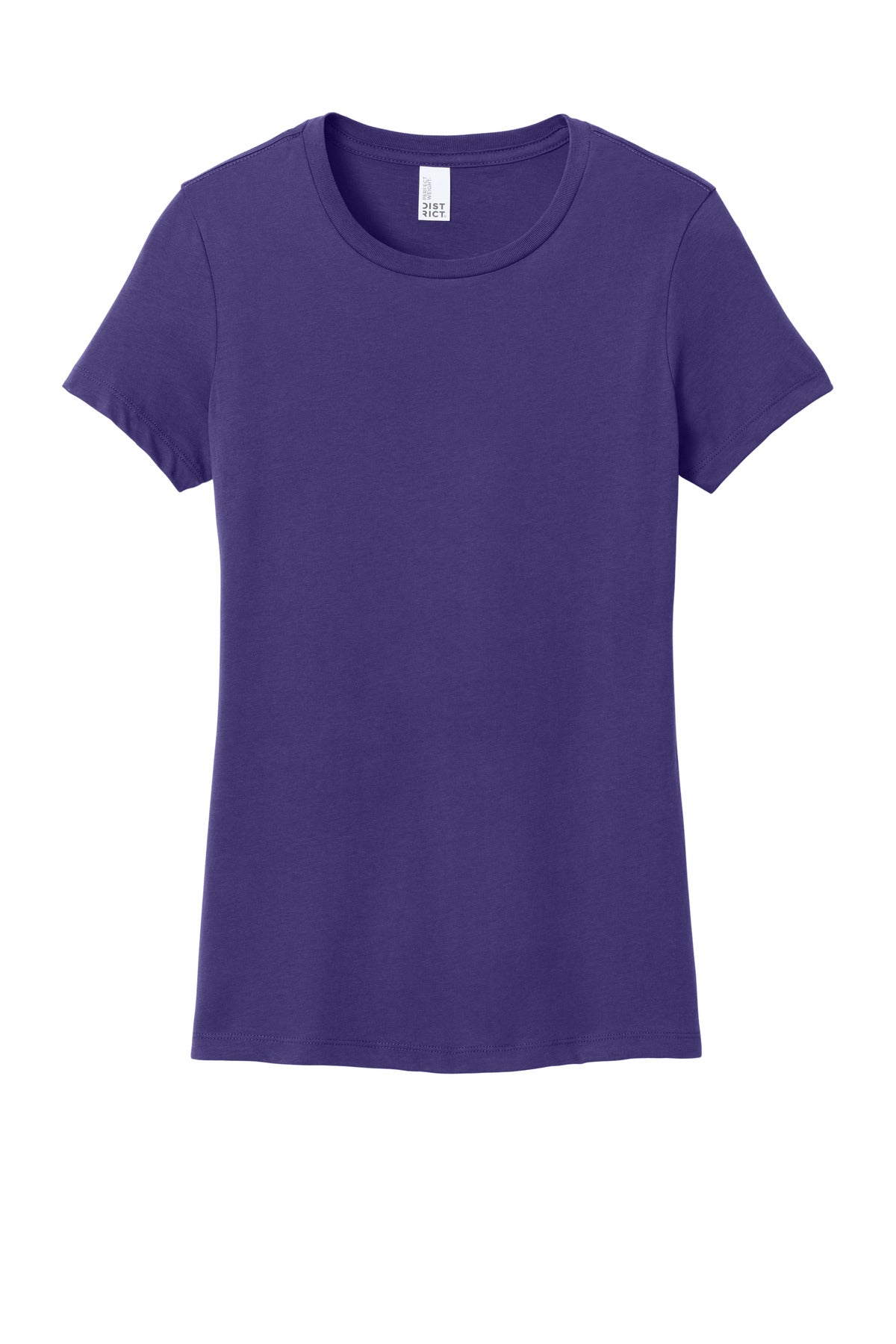 Custom Embroidered District T-Shirts  in Purple