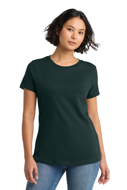 Custom Embroidered District T-Shirts  in Rainforest