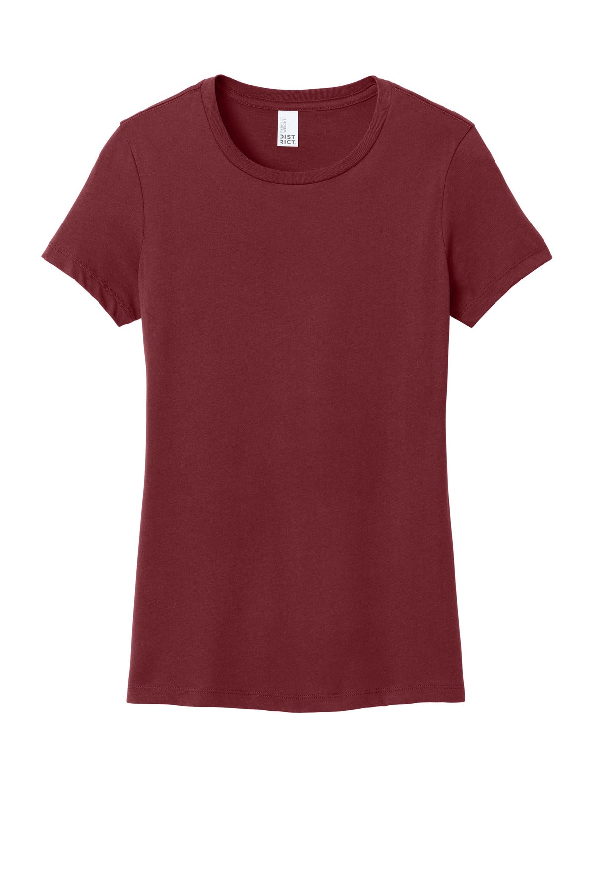 Custom Embroidered District T-Shirts  in Sangria
