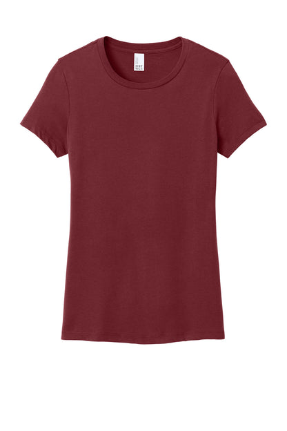 Custom Embroidered District T-Shirts  in Sangria