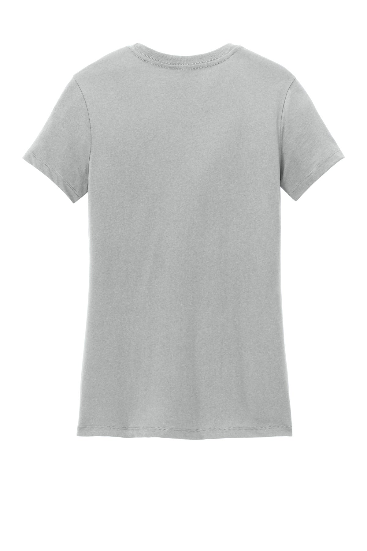 Custom Embroidered District T-Shirts  in Silver