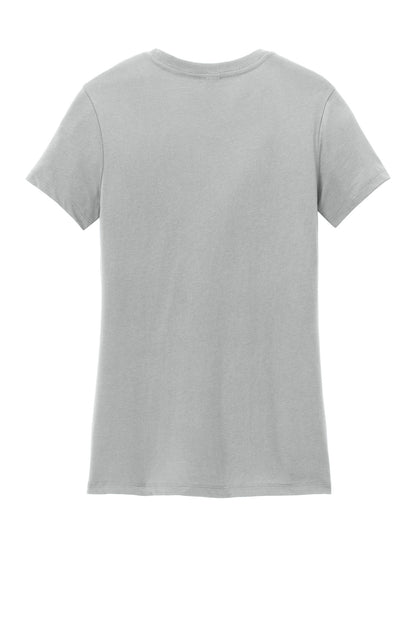 Custom Embroidered District T-Shirts  in Silver
