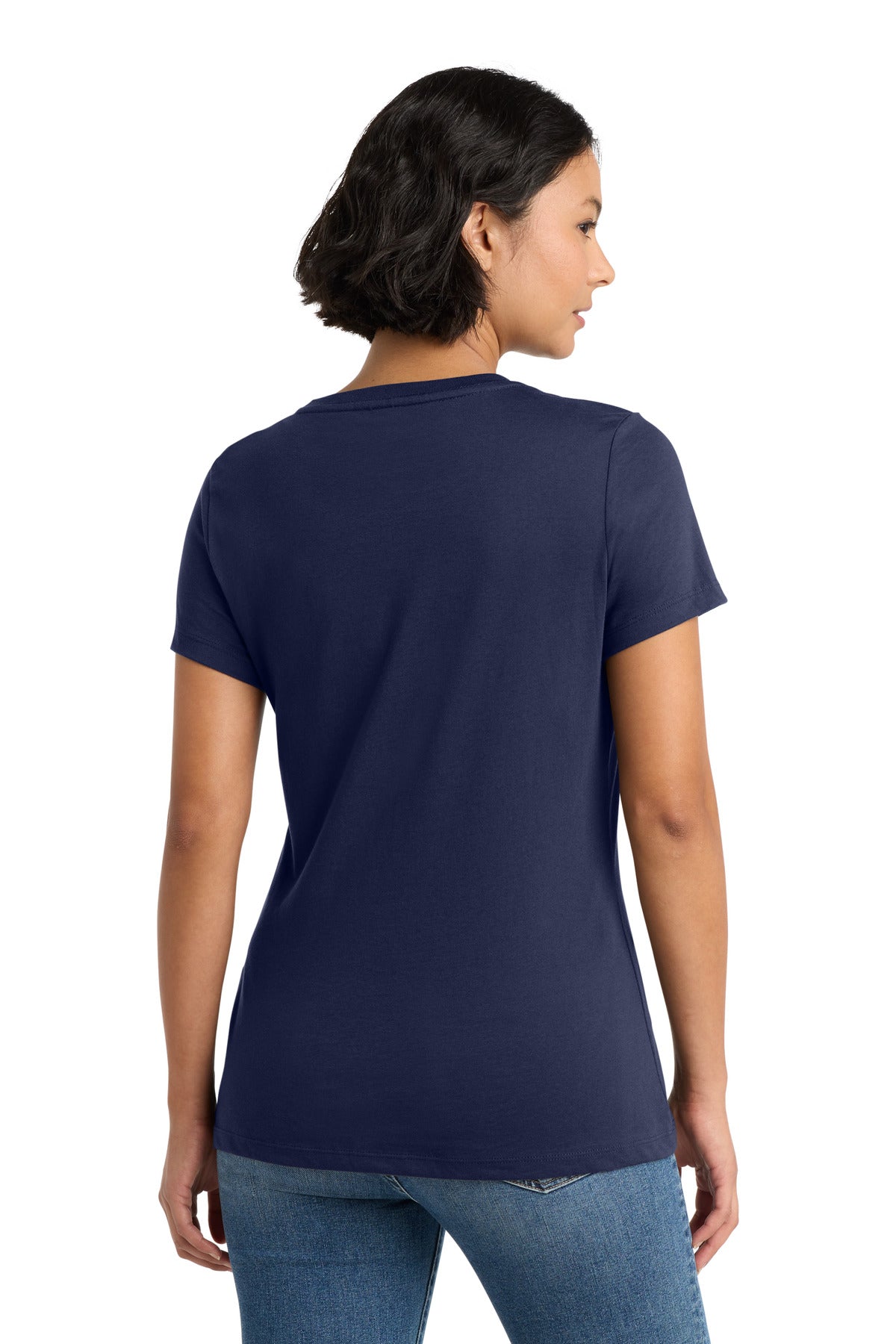 Custom Embroidered District T-Shirts  in Tanzanite
