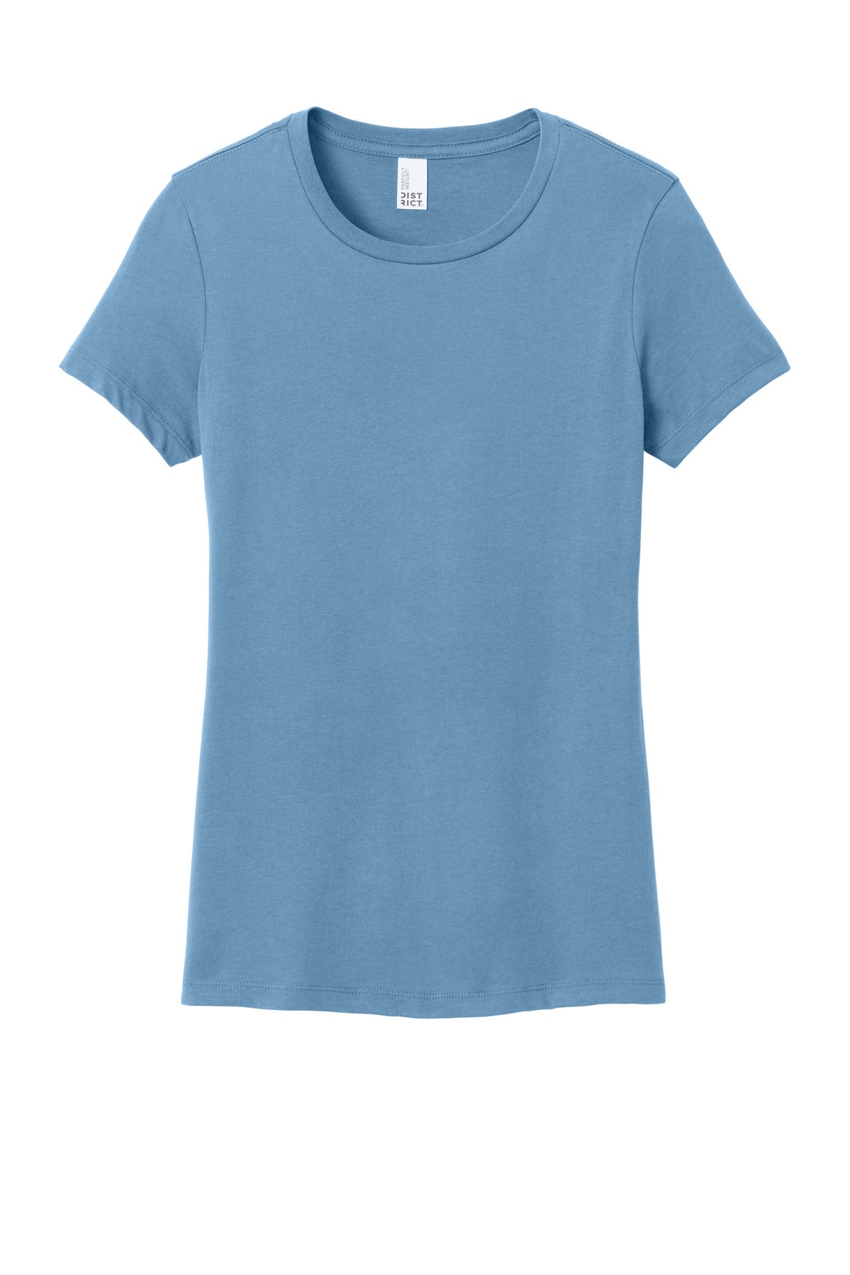 Custom Embroidered District T-Shirts  in Tundra Blue