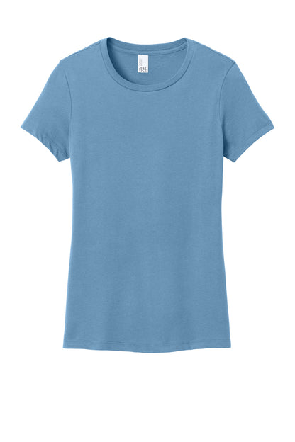Custom Embroidered District T-Shirts  in Tundra Blue