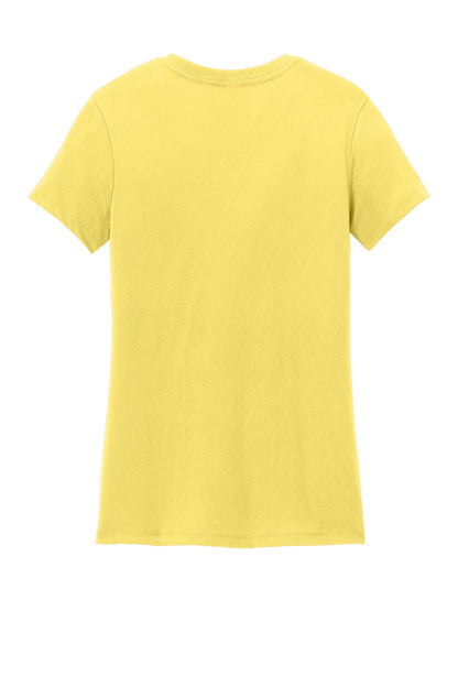 Custom Embroidered District T-Shirts  in Yellow