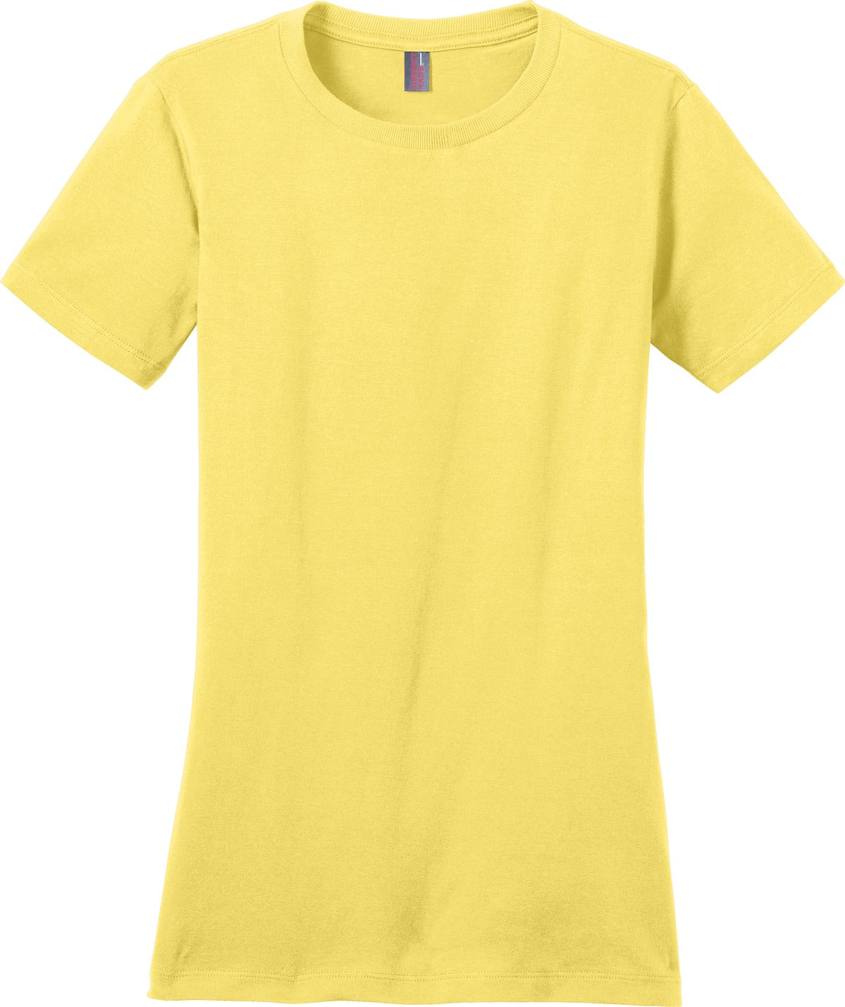Custom Embroidered District T-Shirts  in Yellow