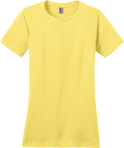 Custom Embroidered District T-Shirts  in Yellow