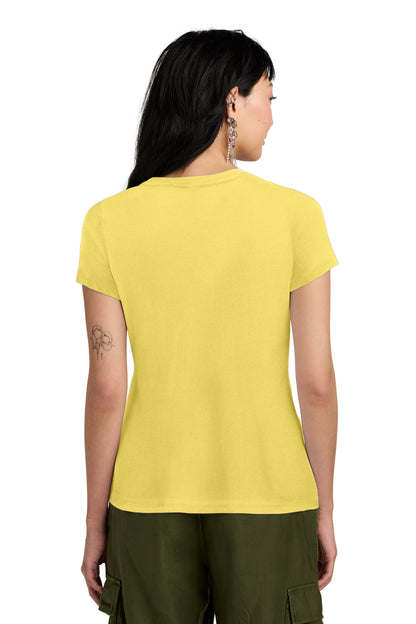 Custom Embroidered District T-Shirts  in Yellow