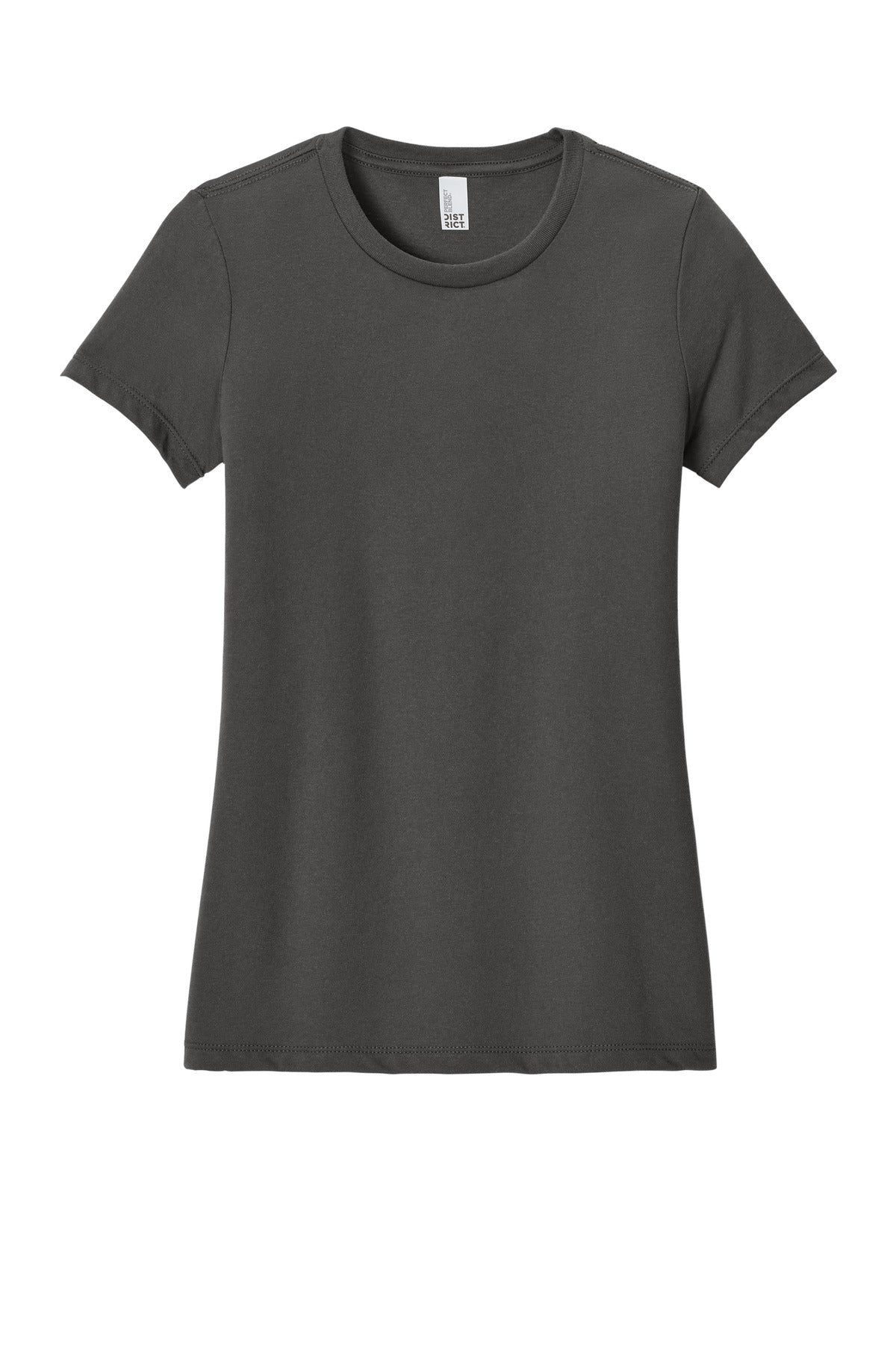District  Women's Perfect Blend CVC Tee. DM108L Charcoal