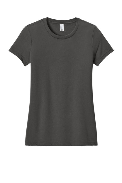 District  Women's Perfect Blend CVC Tee. DM108L Charcoal
