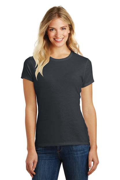 District  Women's Perfect Blend CVC Tee. DM108L Charcoal