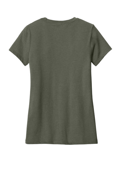 District  Women's Perfect Blend CVC Tee. DM108L Heathered Olive