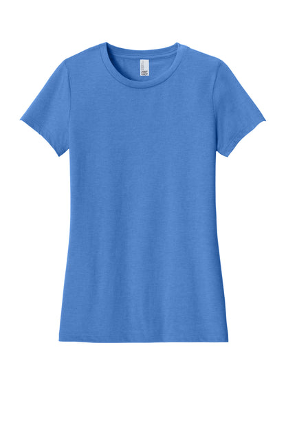 District  Women's Perfect Blend CVC Tee. DM108L Heathered Royal