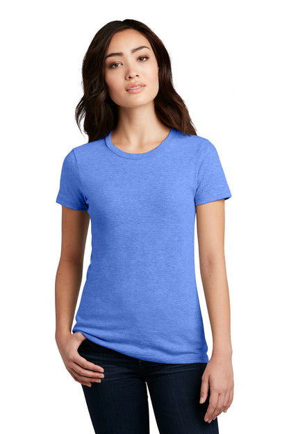 District  Women's Perfect Blend CVC Tee. DM108L Heathered Royal