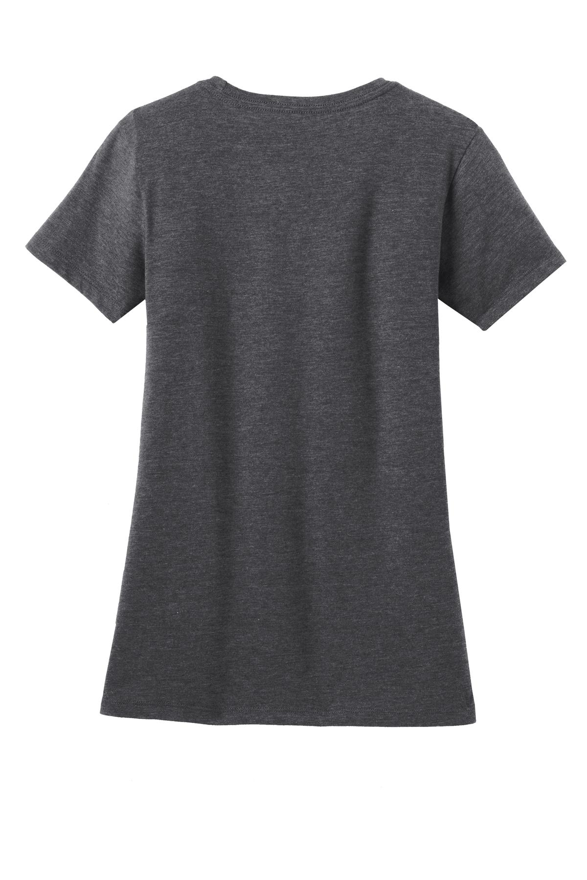 District  Women's Perfect Blend CVC Tee. DM108L Heathered Charcoal