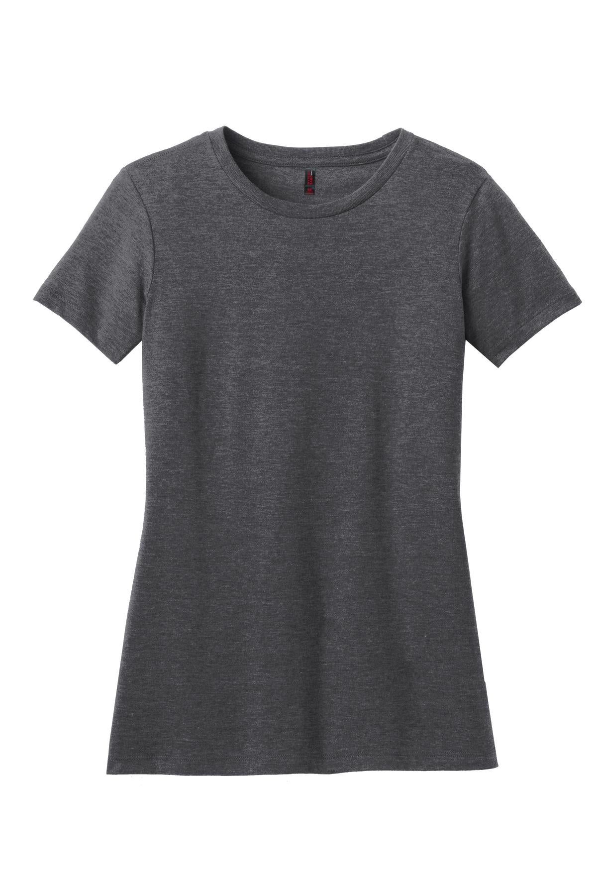 District  Women's Perfect Blend CVC Tee. DM108L Heathered Charcoal