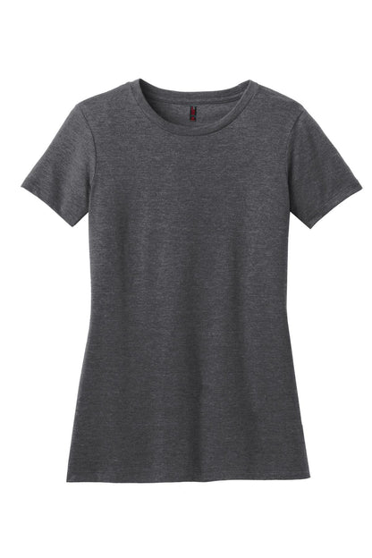 District  Women's Perfect Blend CVC Tee. DM108L Heathered Charcoal