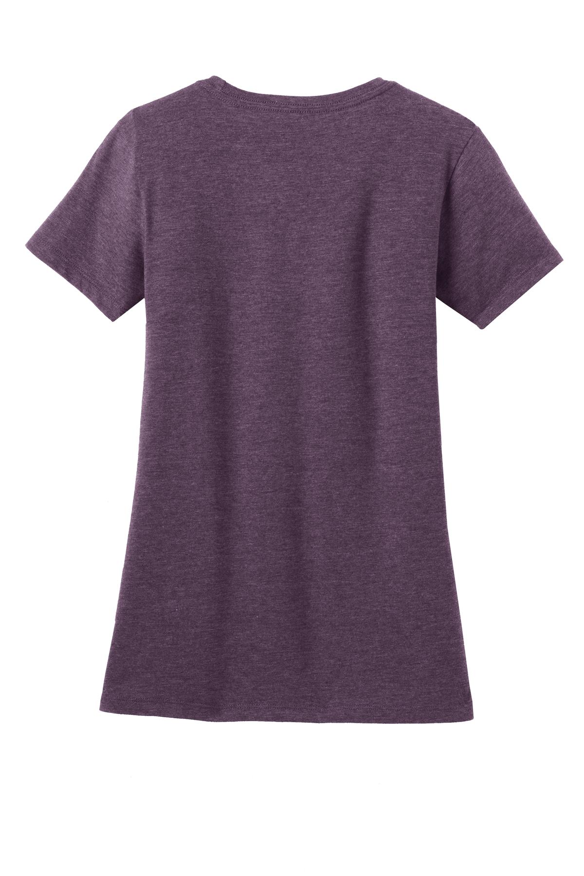 District  Women's Perfect Blend CVC Tee. DM108L Heathered Eggplant