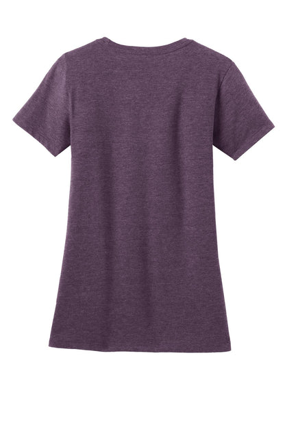 District  Women's Perfect Blend CVC Tee. DM108L Heathered Eggplant