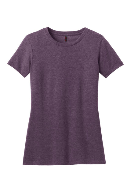 District  Women's Perfect Blend CVC Tee. DM108L Heathered Eggplant