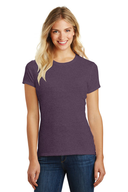 District  Women's Perfect Blend CVC Tee. DM108L Heathered Eggplant