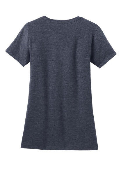 District  Women's Perfect Blend CVC Tee. DM108L Heathered Navy