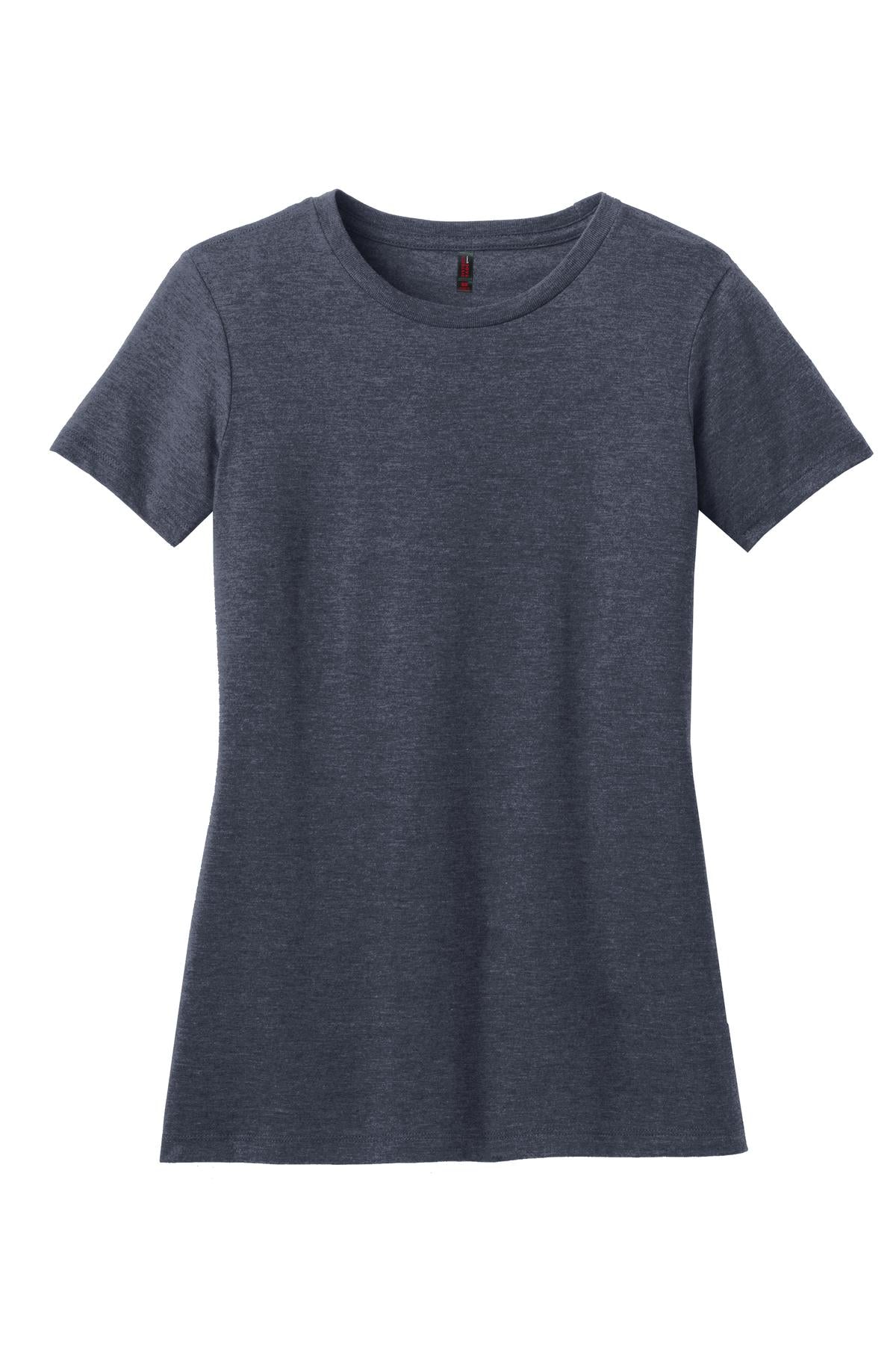 District  Women's Perfect Blend CVC Tee. DM108L Heathered Navy