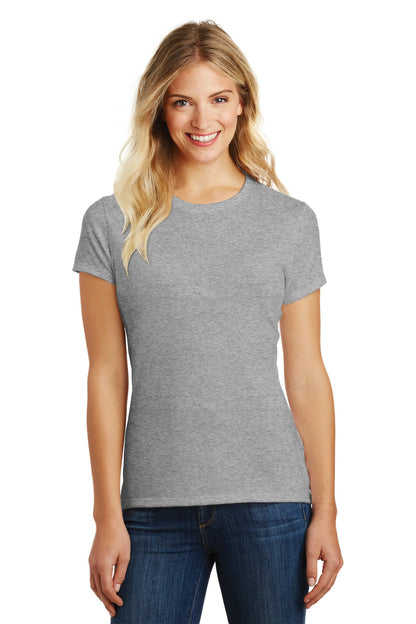 District  Women's Perfect Blend CVC Tee. DM108L Light Heather Grey