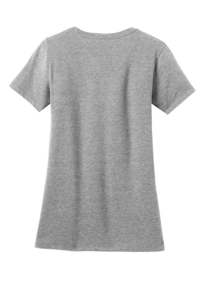 District  Women's Perfect Blend CVC Tee. DM108L Light Heather Grey
