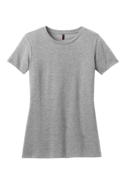 District  Women's Perfect Blend CVC Tee. DM108L Light Heather Grey